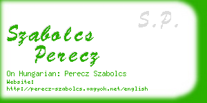 szabolcs perecz business card